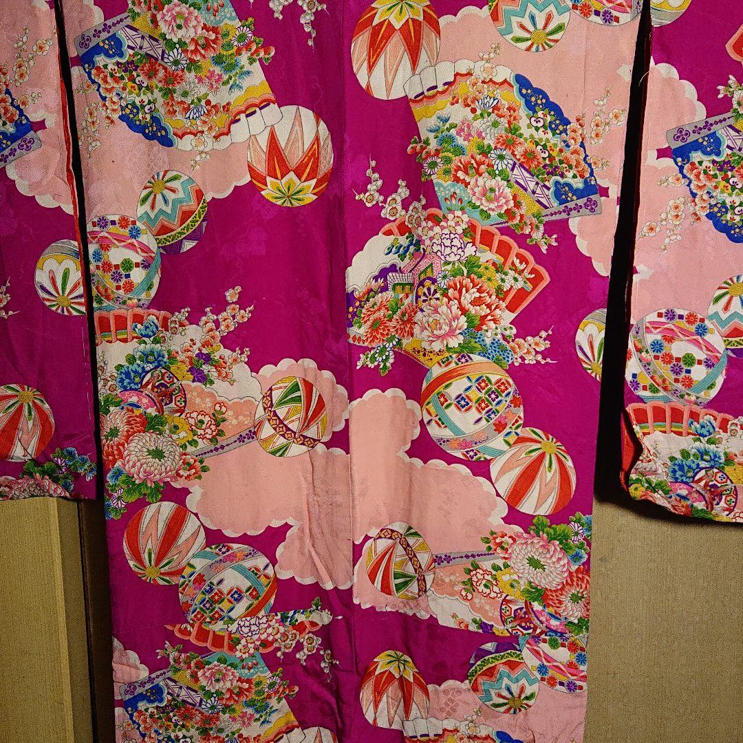 着物 振袖 絹 市松人形 球体関節人形 創作ドール