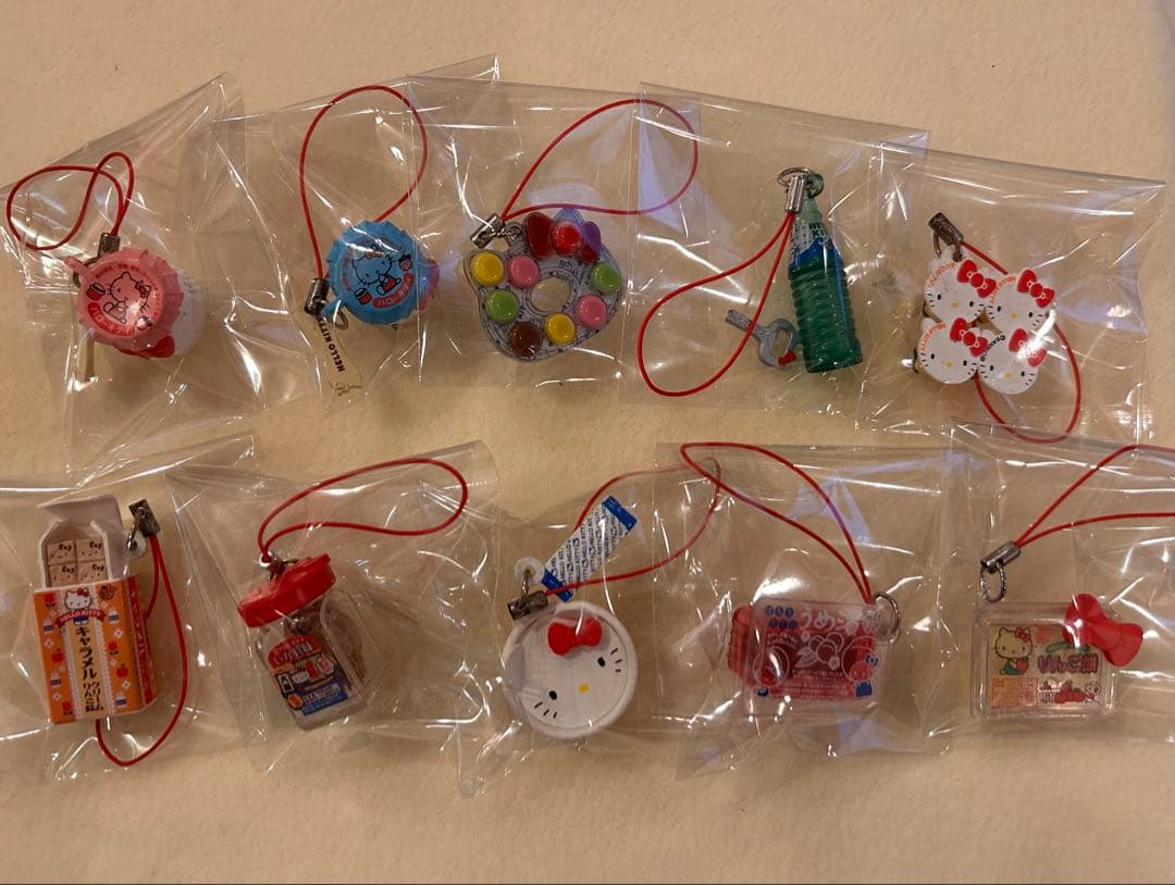 ハローキティ 駄菓子マスコット 10種コンプリートセット