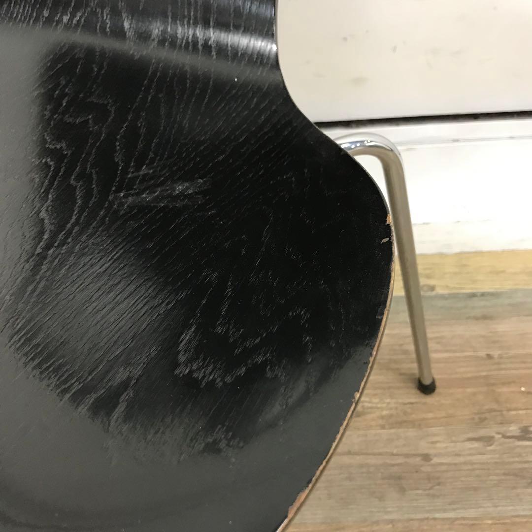 【訳あり・傷多数】 FRITZ HANSEN　セブンチェア　ブラック系　③
