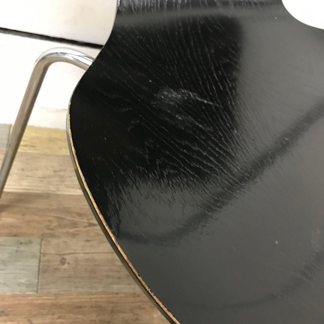 【訳あり・傷多数】 FRITZ HANSEN　セブンチェア　ブラック系　③
