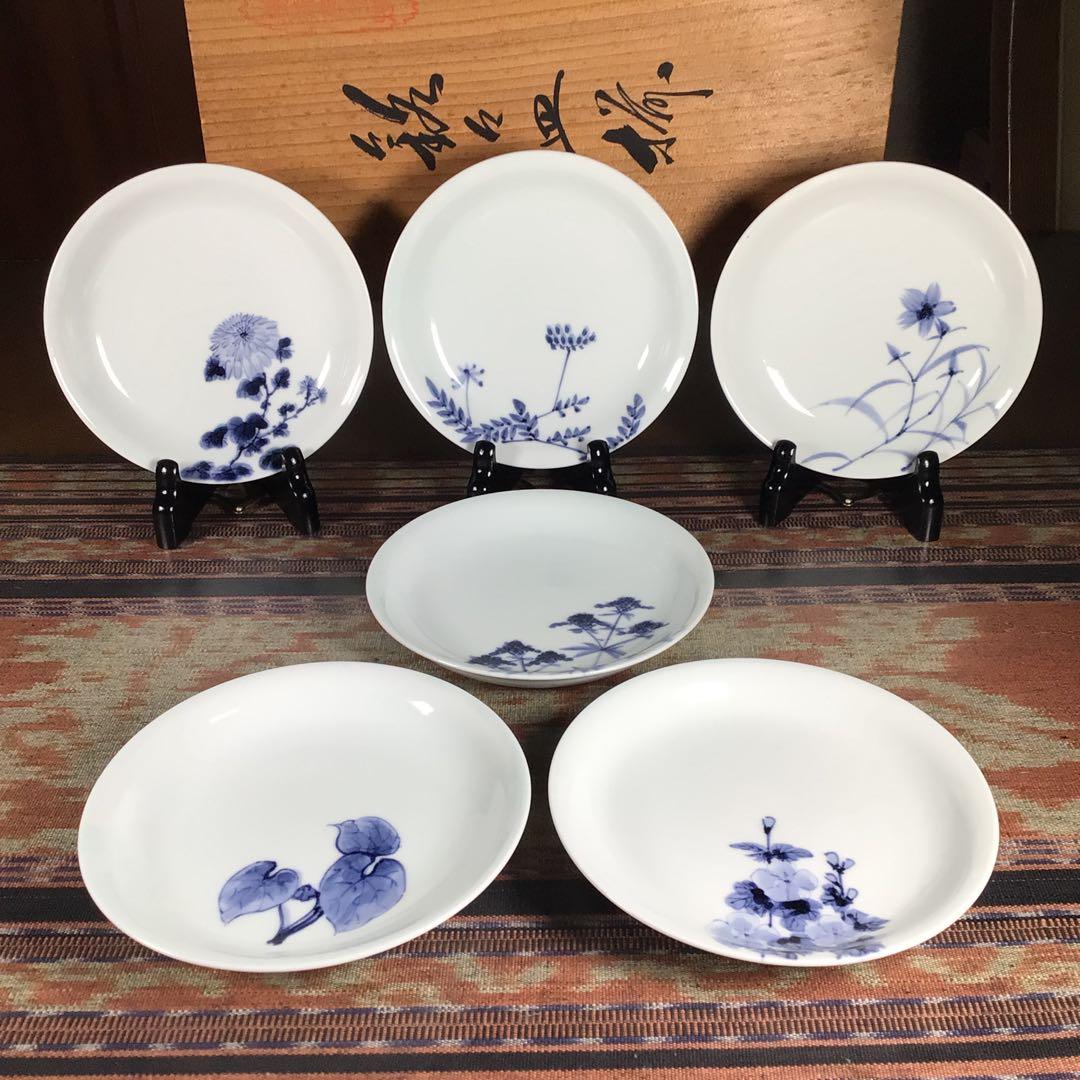 『新生活うー特価』　三越　美術有田焼　銘々皿　6枚　柄違い