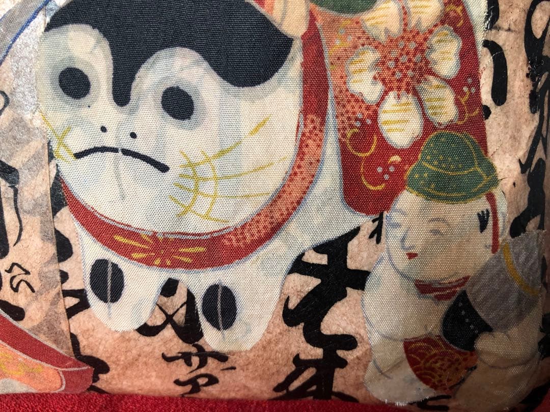 一閑張り　一閑張りバック　正絹古布　犬張子　狛犬　鯛車