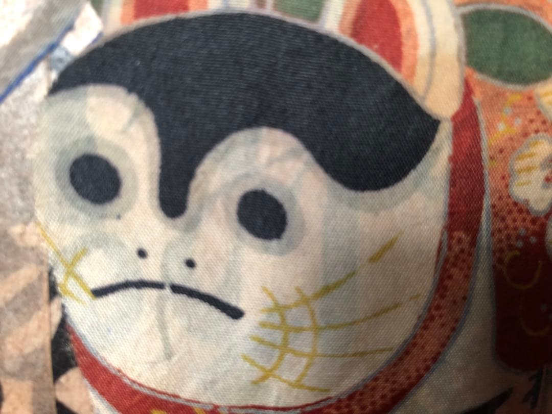 一閑張り　一閑張りバック　正絹古布　犬張子　狛犬　鯛車