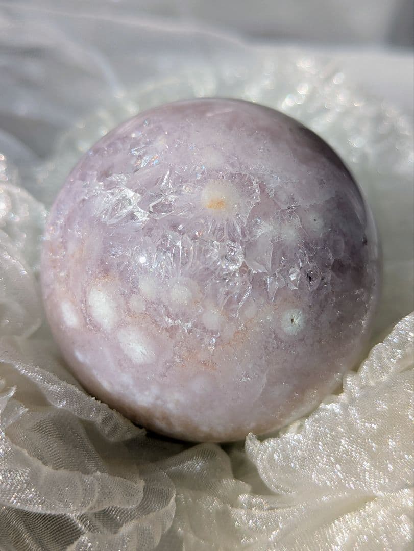 ♡ピンクアメジスト　桜瑪瑙　フラワーアゲート♡　スフィア