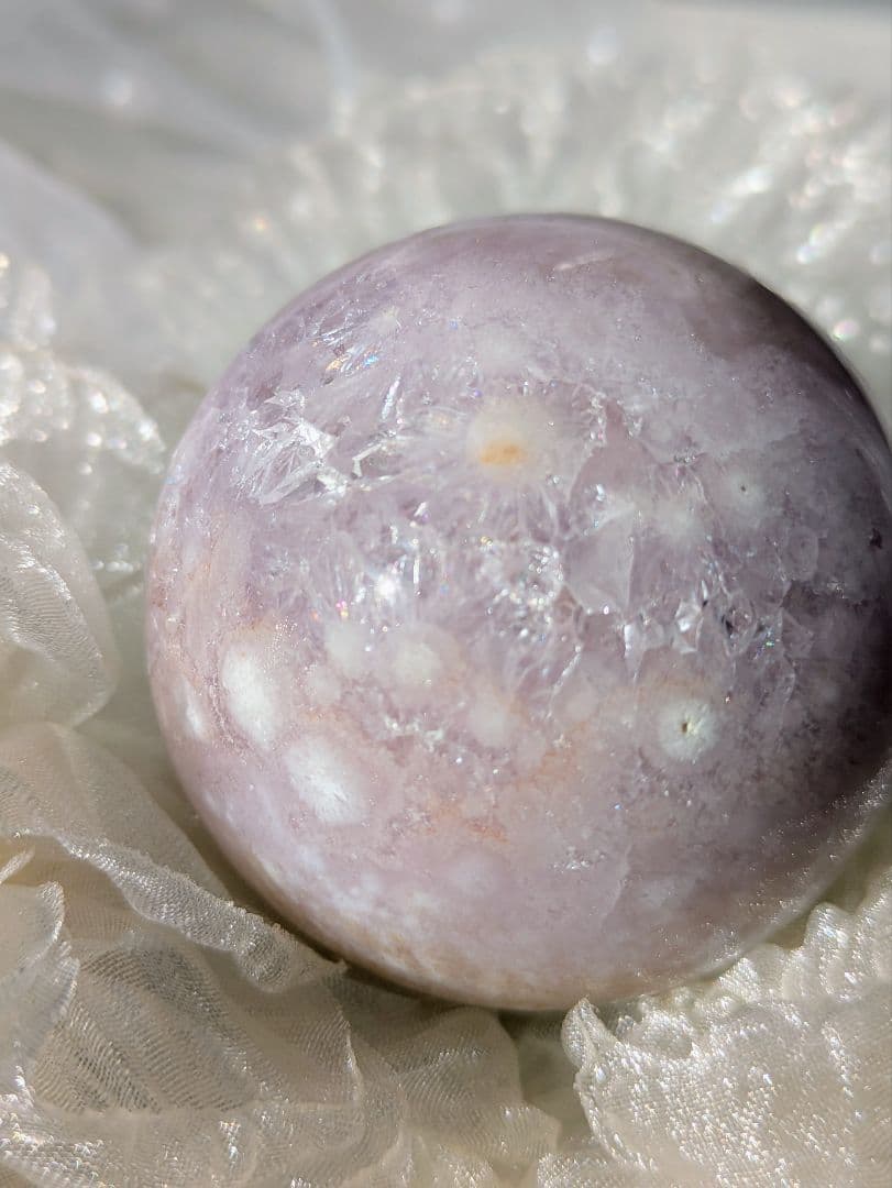 ♡ピンクアメジスト　桜瑪瑙　フラワーアゲート♡　スフィア