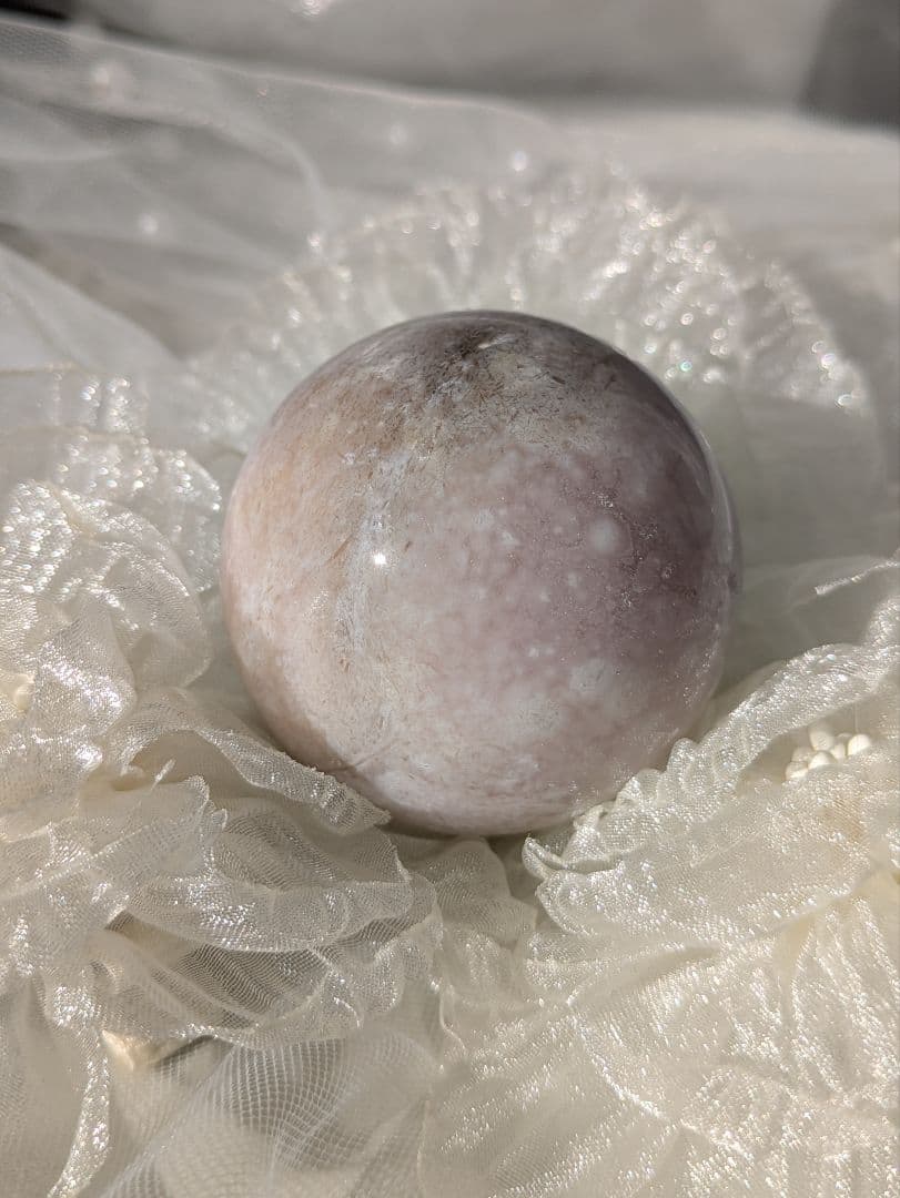 ♡ピンクアメジスト　桜瑪瑙　フラワーアゲート♡　スフィア