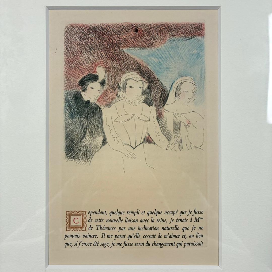 【出品3/3まで】美品 マリー・ローランサン「桟敷席」カラーエッチング 1947