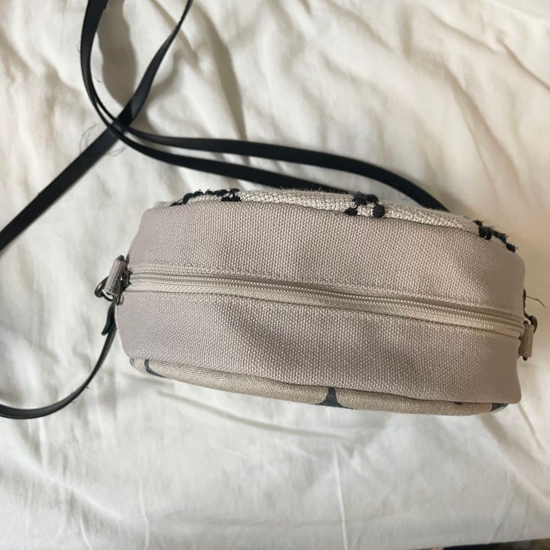 ミナペルホネンハンドメイド　まんまるポシェット　タンバリン　hanaco