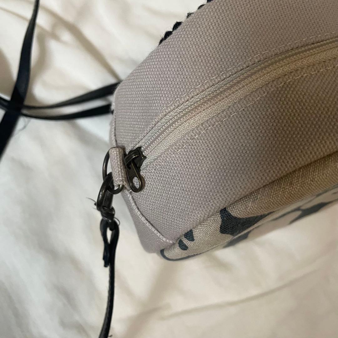 ミナペルホネンハンドメイド　まんまるポシェット　タンバリン　hanaco