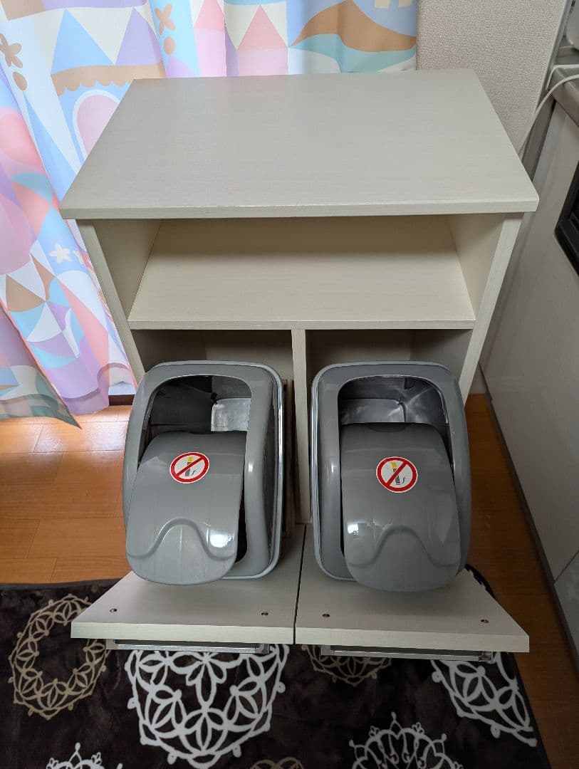 ホワイト キッチンカウンター キャスター付き