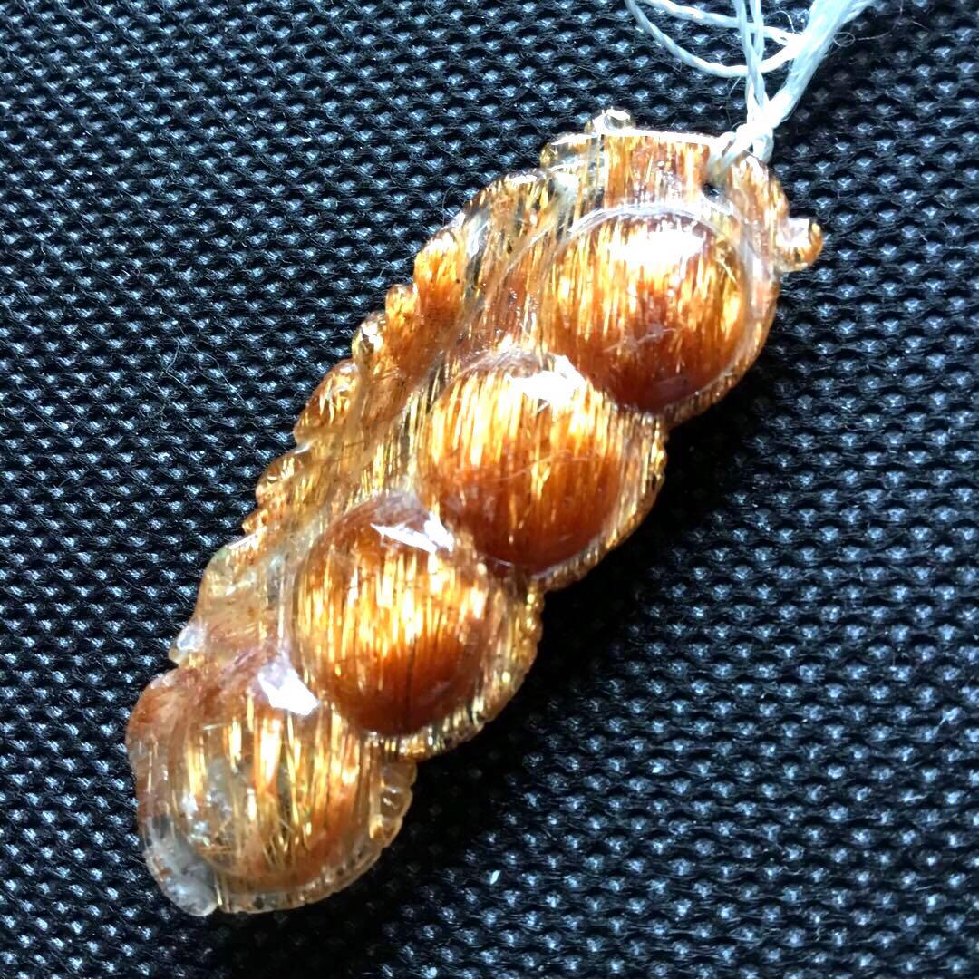 上質キャッツアイ銅色(コッパールチルクォーツ)ペンダント1個限定　パワーストーン