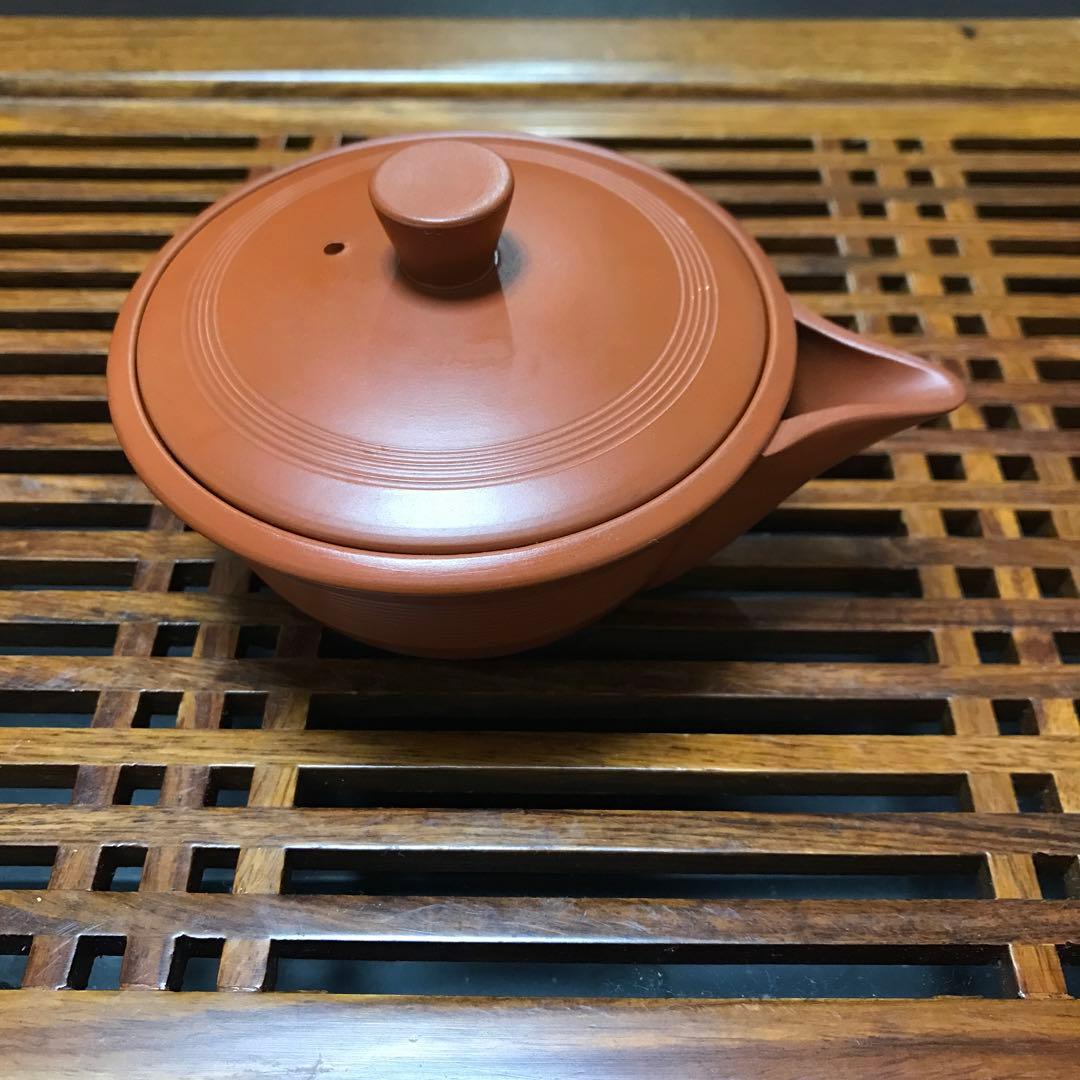 常滑焼　煎茶器　時代　名工　翁軒　朱泥 宝瓶