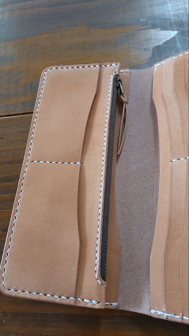 ロングウォレット　長財布　栃木サドルレザー　レザークラフト☆総手縫い☆(83)