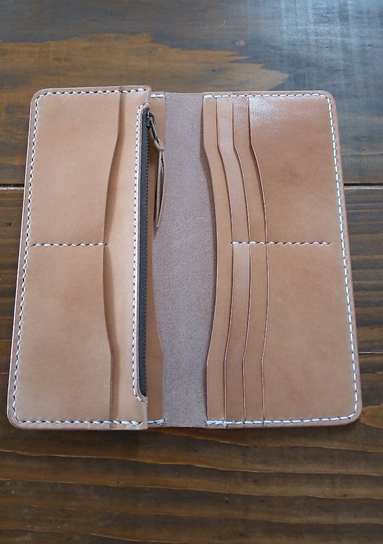 ロングウォレット　長財布　栃木サドルレザー　レザークラフト☆総手縫い☆(83)