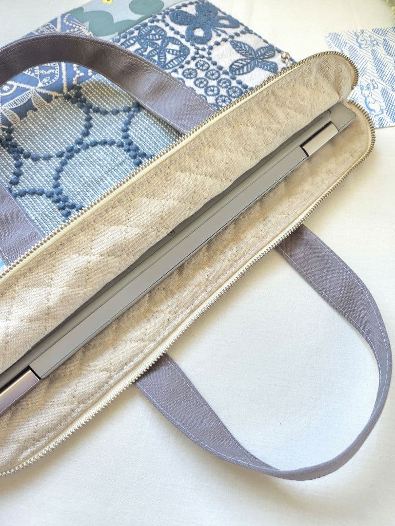 パッチワーク①　ミナペルホネン■ハンドメイド　PC bag パソコンバッグ