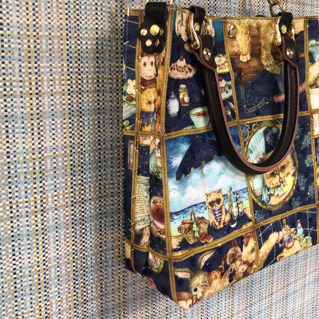 2020.ハンドメイド　2wayオープントートバッグ　フランシュリッペ