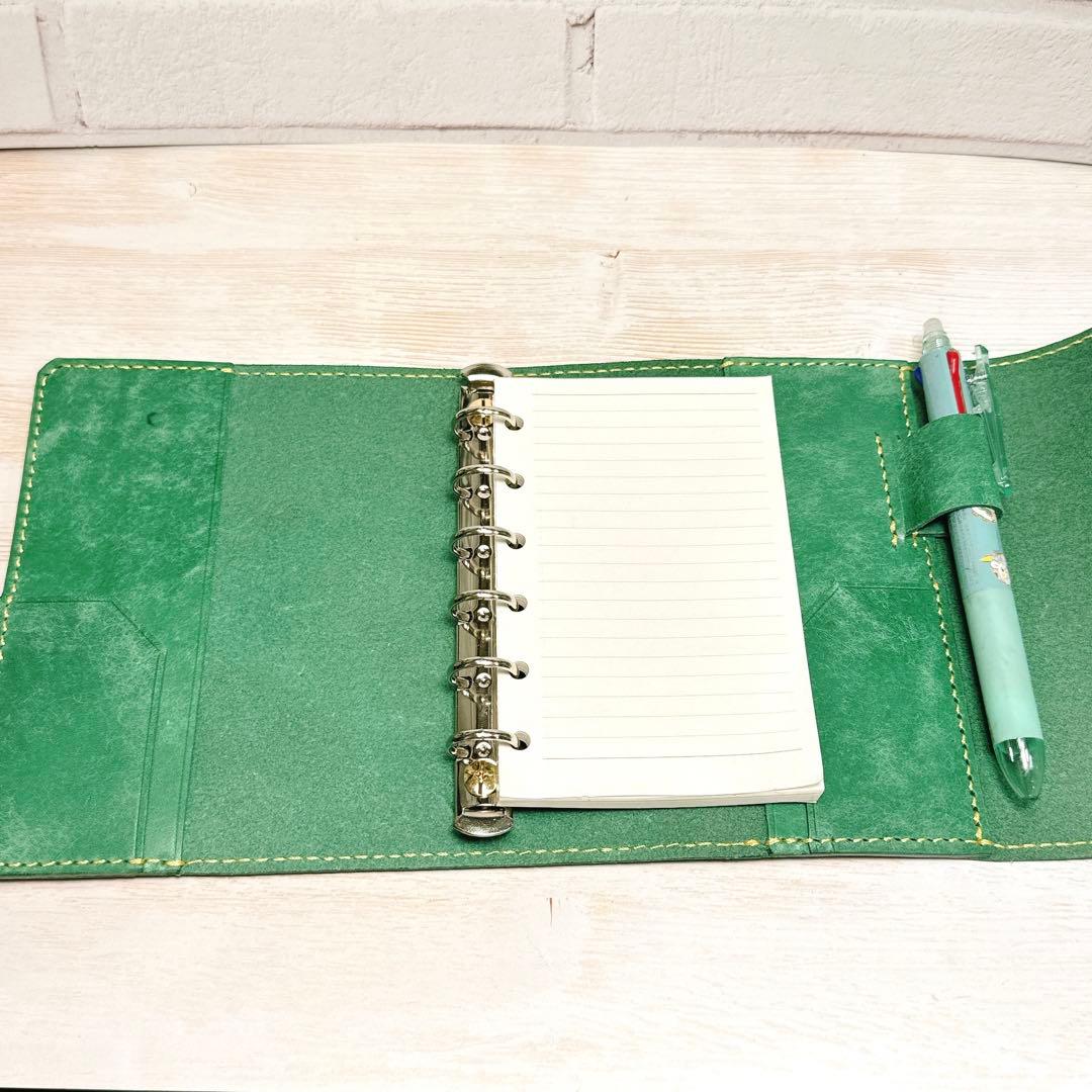 023 本革 ハンドメイド M6システム手帳