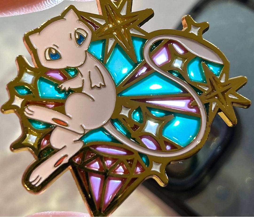 【超希少】ポケモン　ミュウ　ステンドキーホルダー