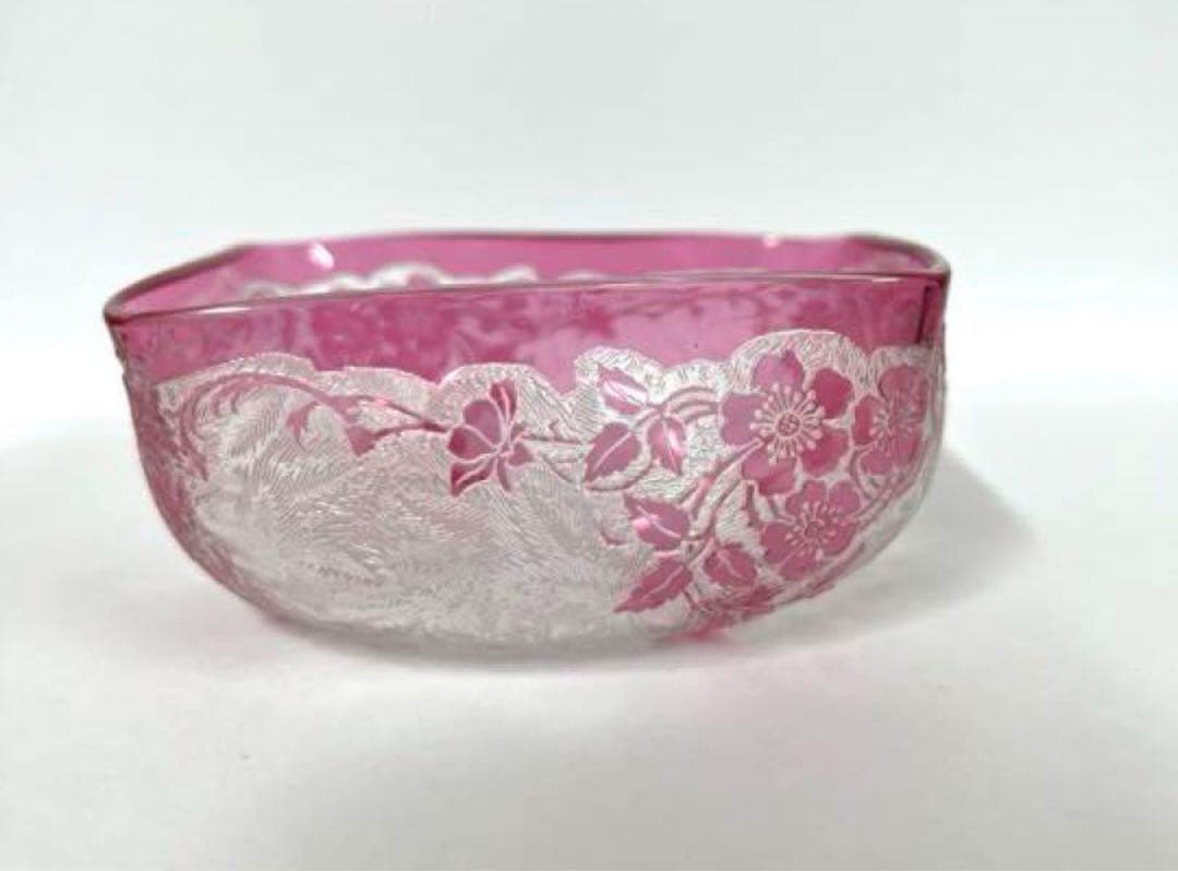 ★アンティークバカラ【Baccrat】★エグランチェ★ボール四角★11.3㎝★