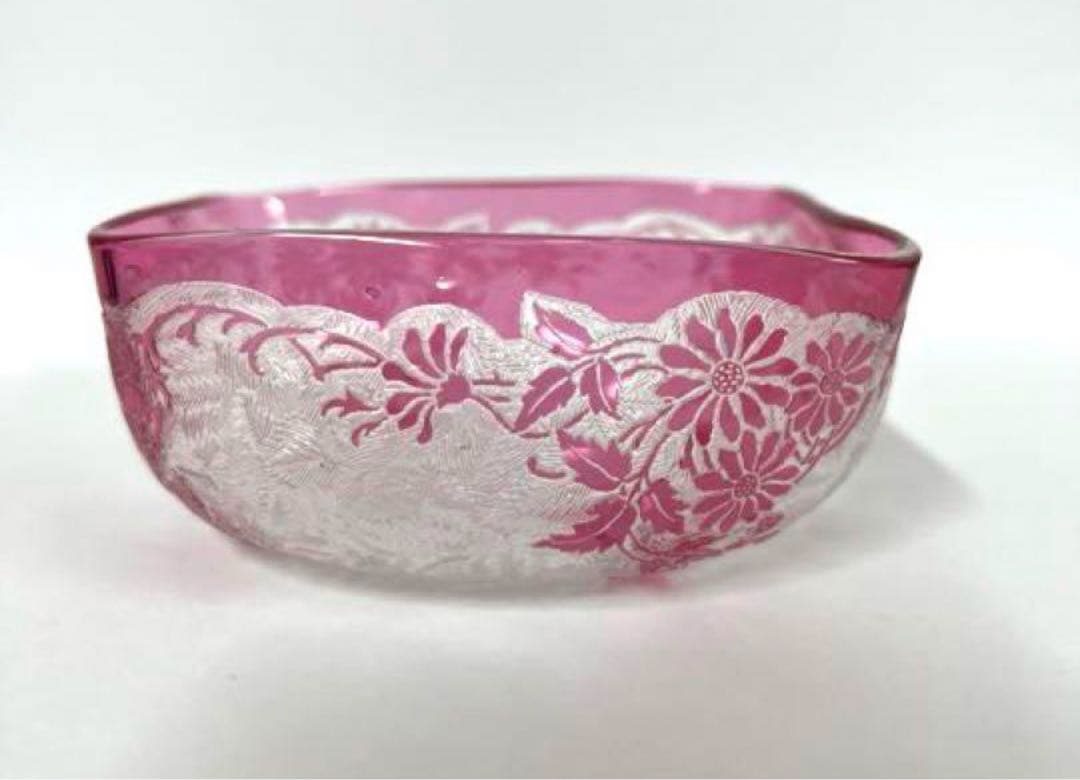 ★アンティークバカラ【Baccrat】★エグランチェ★ボール四角★11.3㎝★