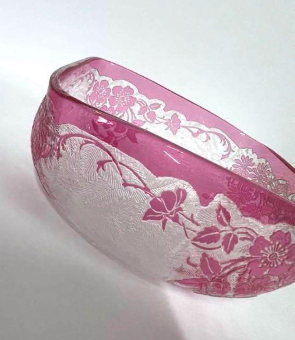 ★アンティークバカラ【Baccrat】★エグランチェ★ボール四角★11.3㎝★