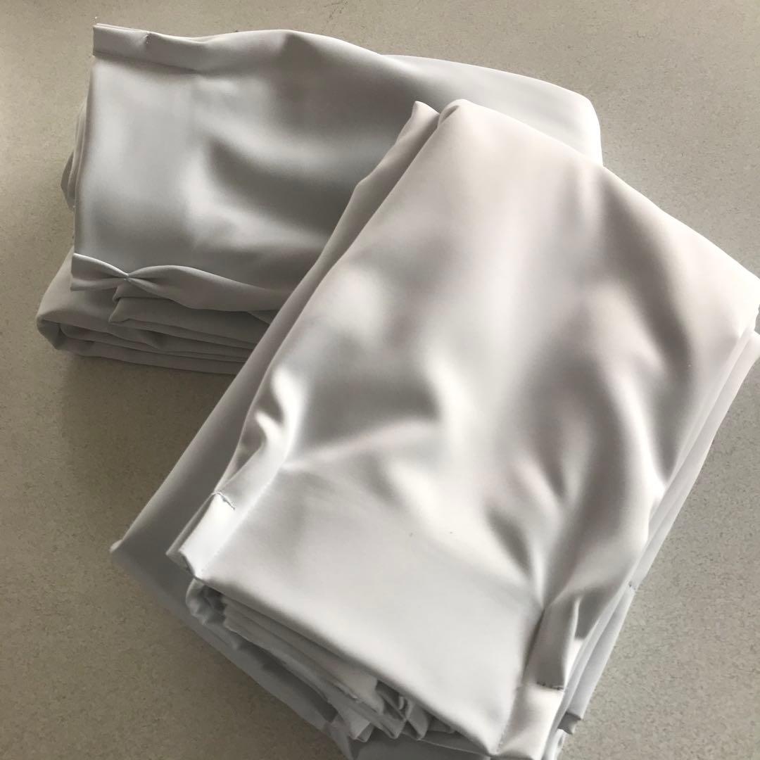 防炎　1級遮光カーテン　幅150cm×丈240cm2枚　ホワイト