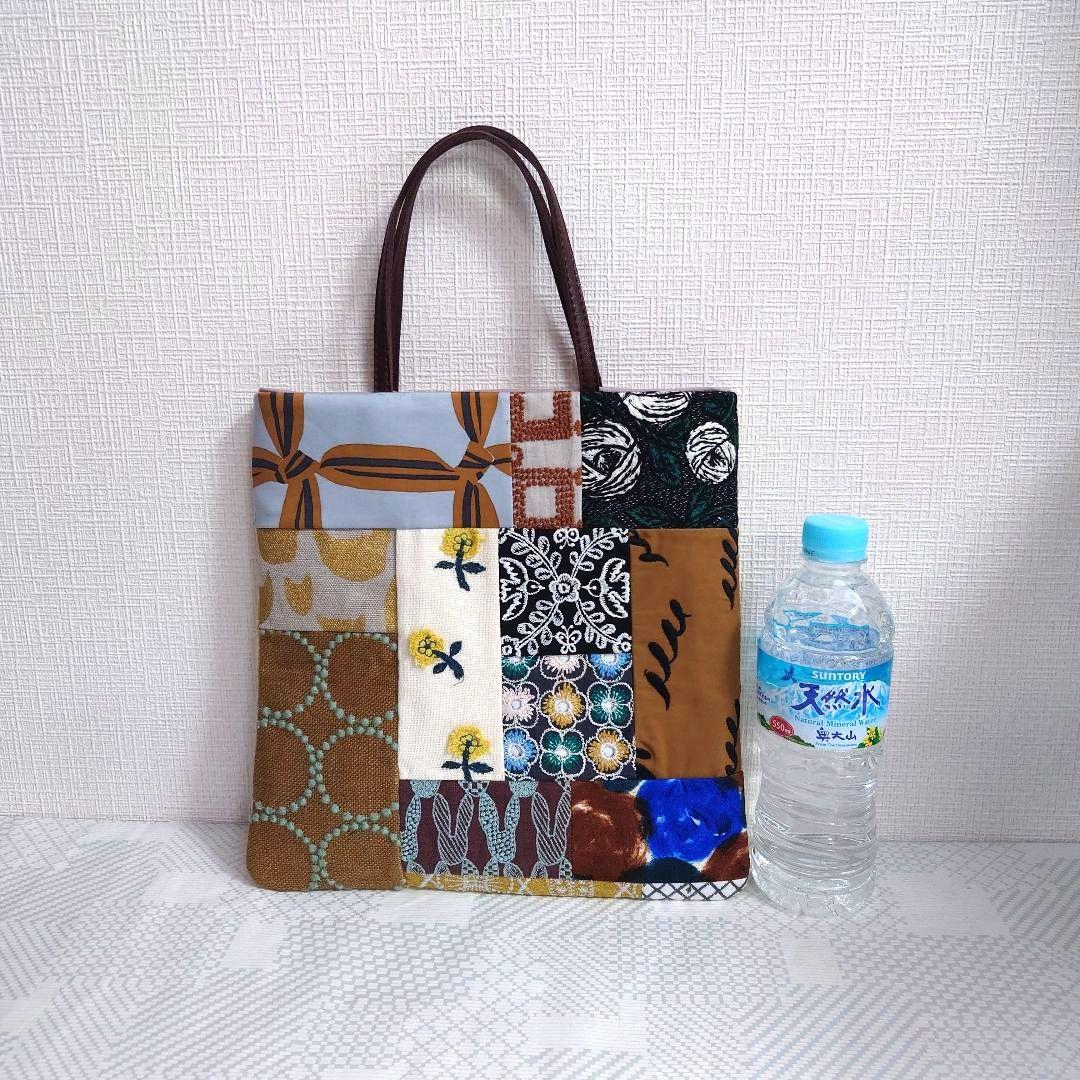 ミナペルホネン　パッチワーク☓Junglerelief　ミニトートバッグ