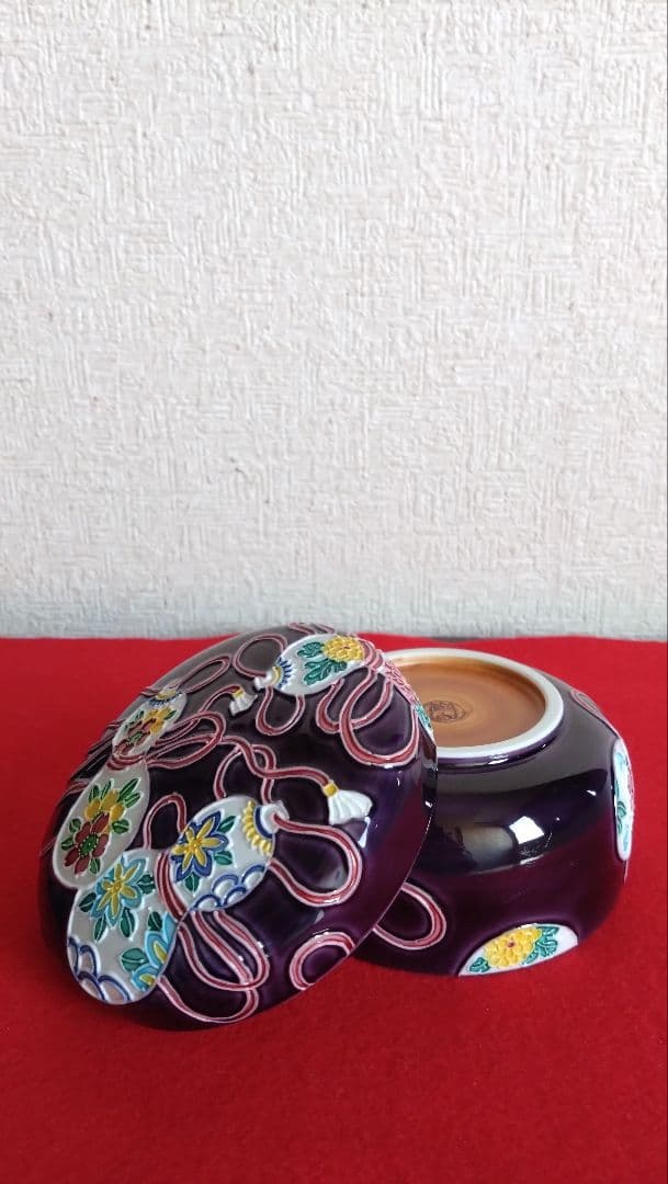 伊藤南山　昇峰　京焼　清水焼　交趾　イッチン　蓋物　無病　六瓢