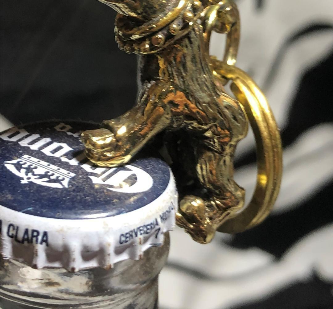 栓抜き！真鍮製（ブラス）★ハンド・キーフック★ウォレットチェーン接続★