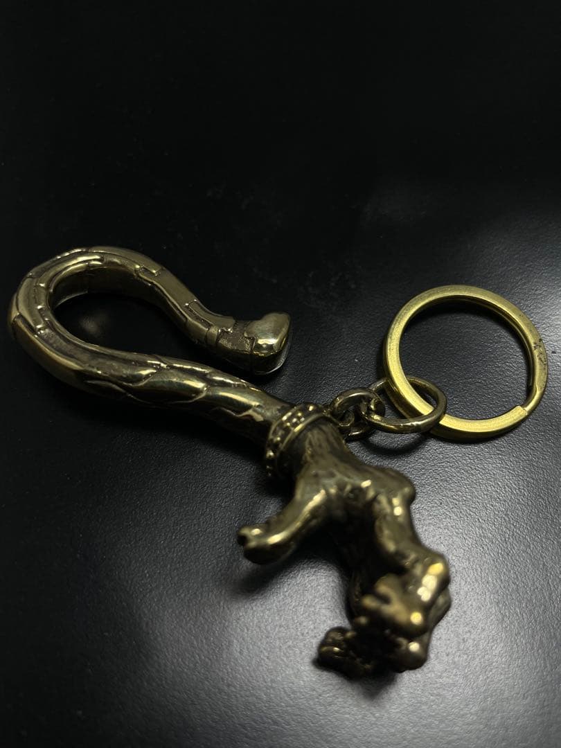 栓抜き！真鍮製（ブラス）★ハンド・キーフック★ウォレットチェーン接続★