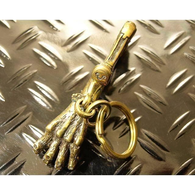 栓抜き！真鍮製（ブラス）★ハンド・キーフック★ウォレットチェーン接続★