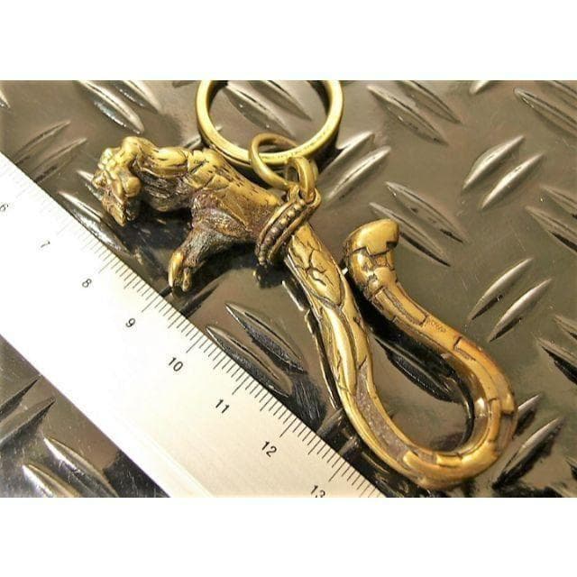 栓抜き！真鍮製（ブラス）★ハンド・キーフック★ウォレットチェーン接続★