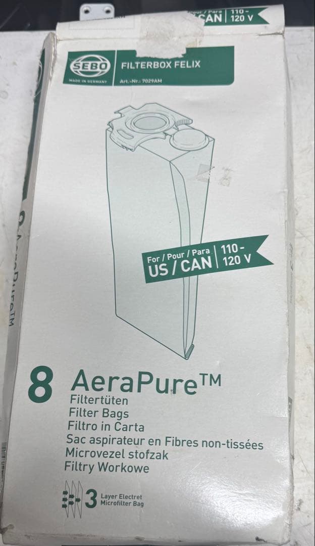 フェリックス掃除機用 SEBO 掃除機フィルター 8個