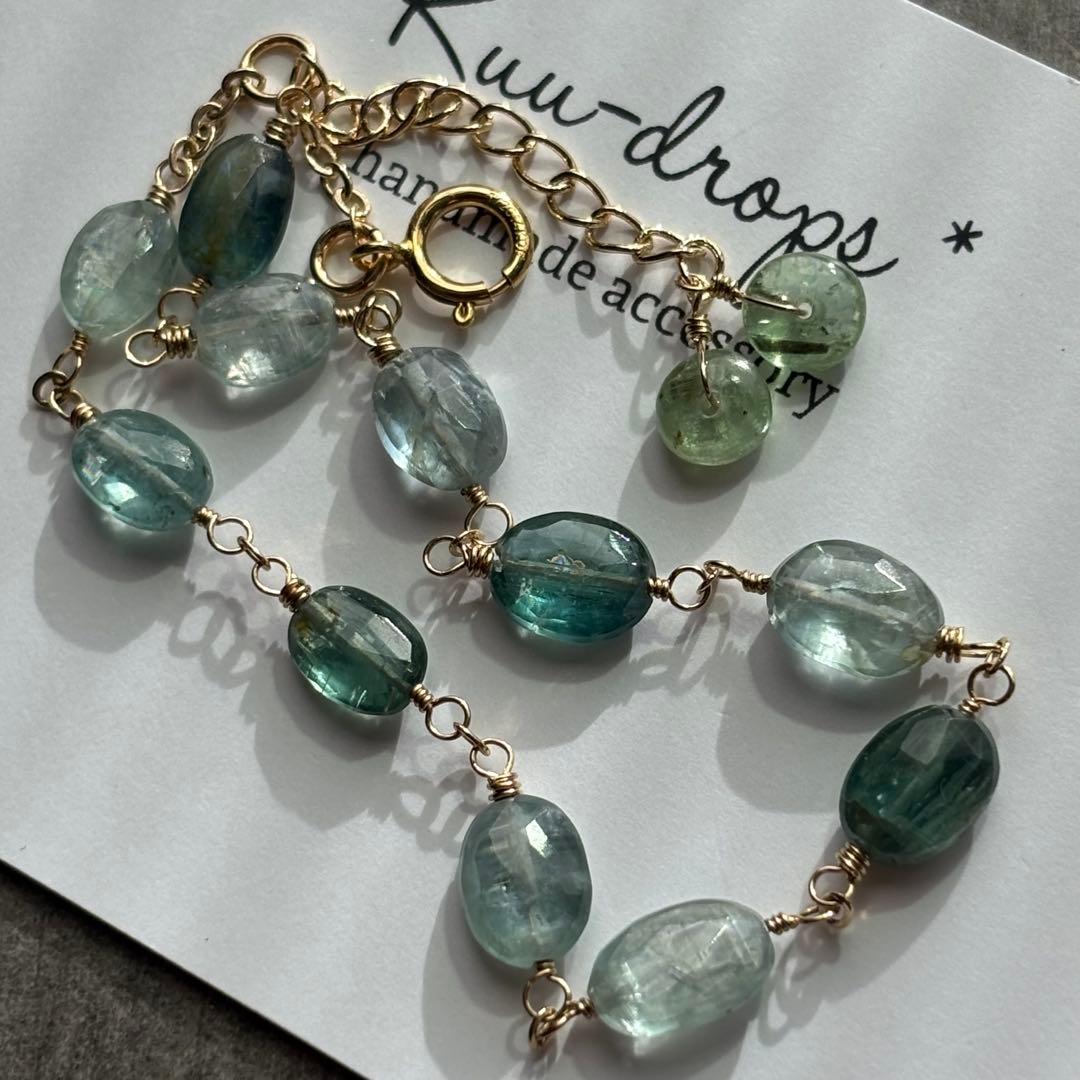 MIXカイヤナイト✴︎14kgfブレスレットB184