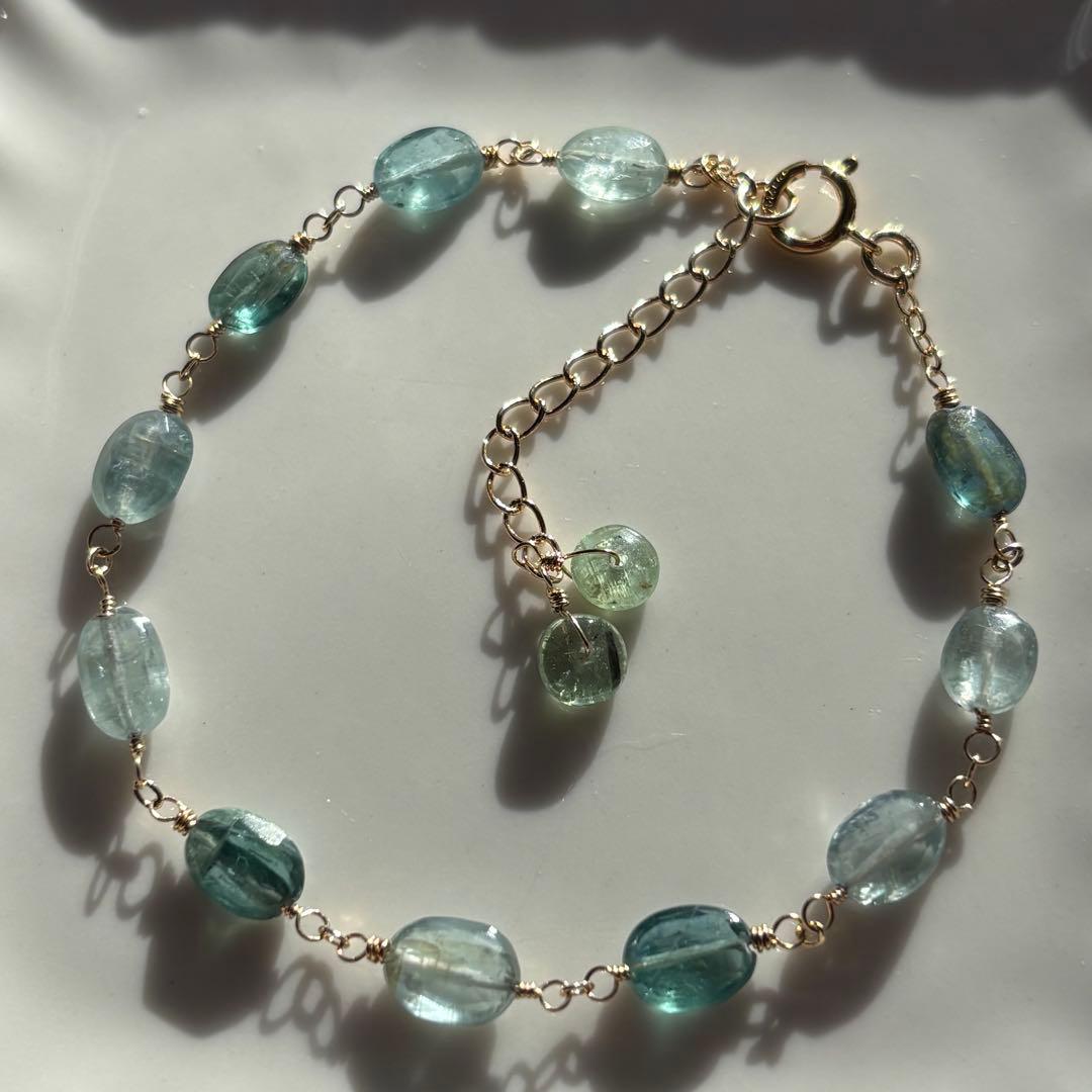 MIXカイヤナイト✴︎14kgfブレスレットB184