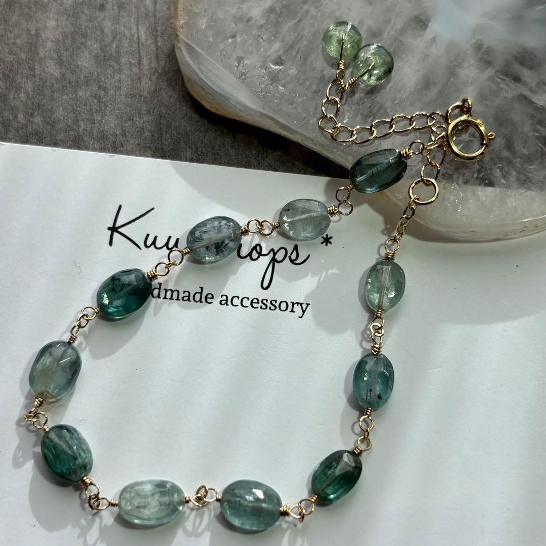 MIXカイヤナイト✴︎14kgfブレスレットB184