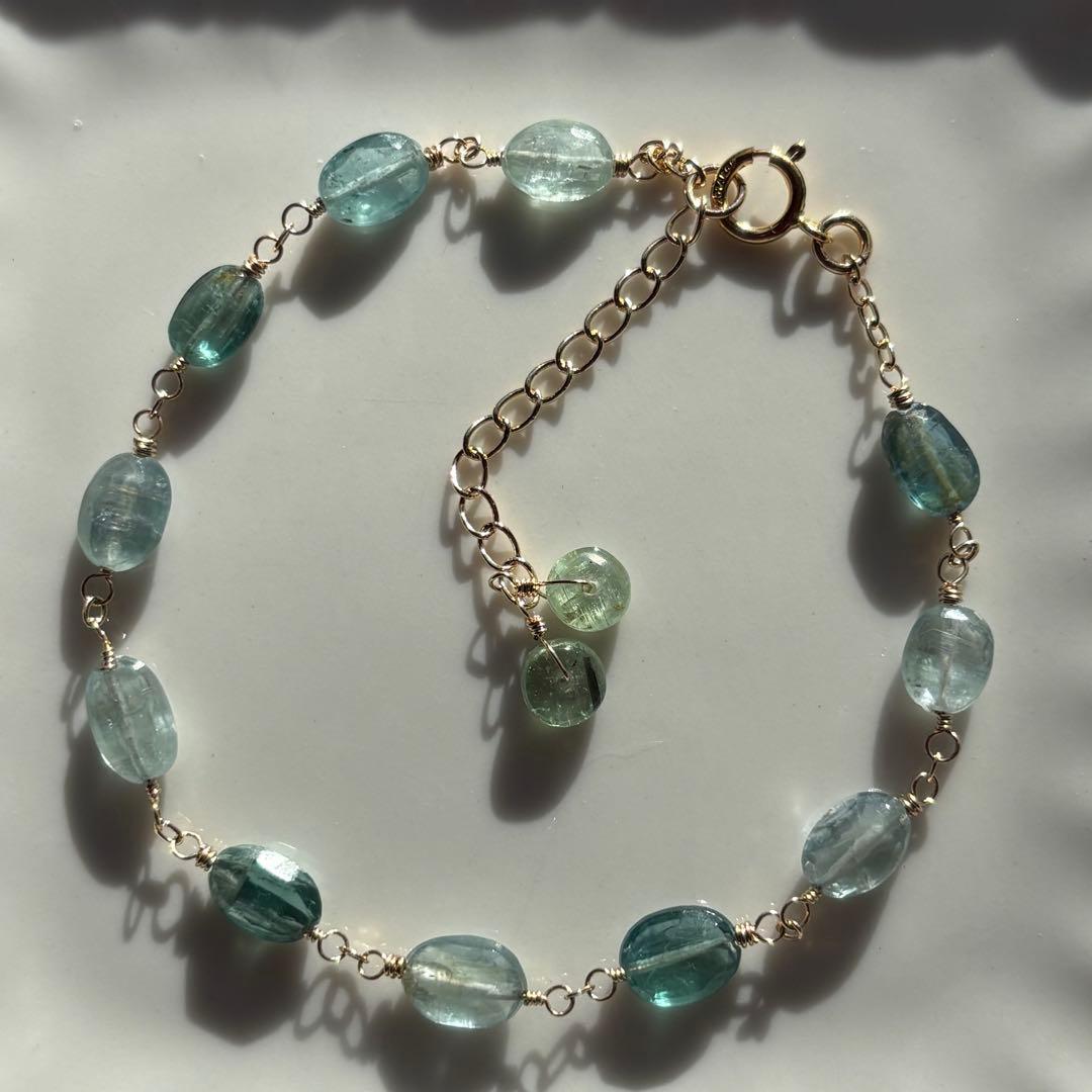 MIXカイヤナイト✴︎14kgfブレスレットB184