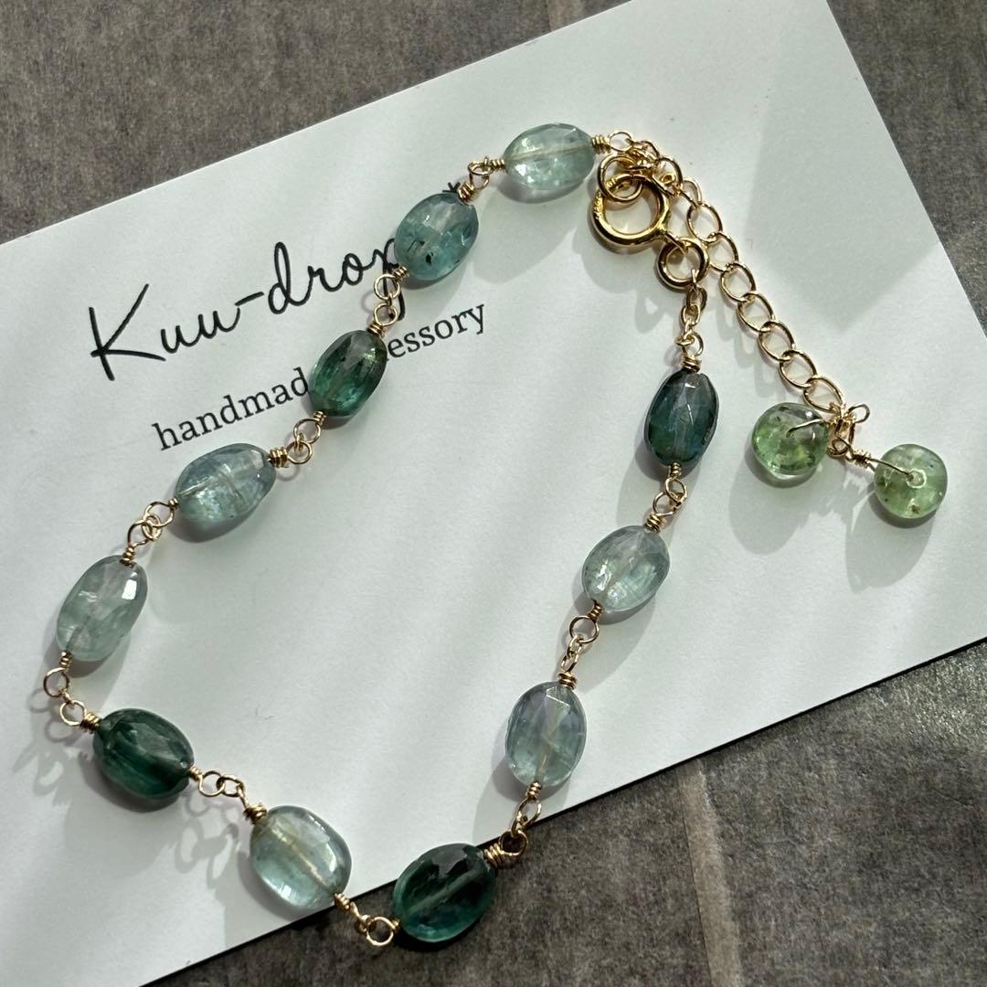 MIXカイヤナイト✴︎14kgfブレスレットB184