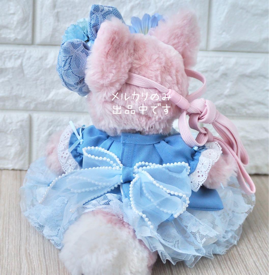 リーナベル　ショルダー　コスチューム　ハンドメイド　服　妖精　レースブルー