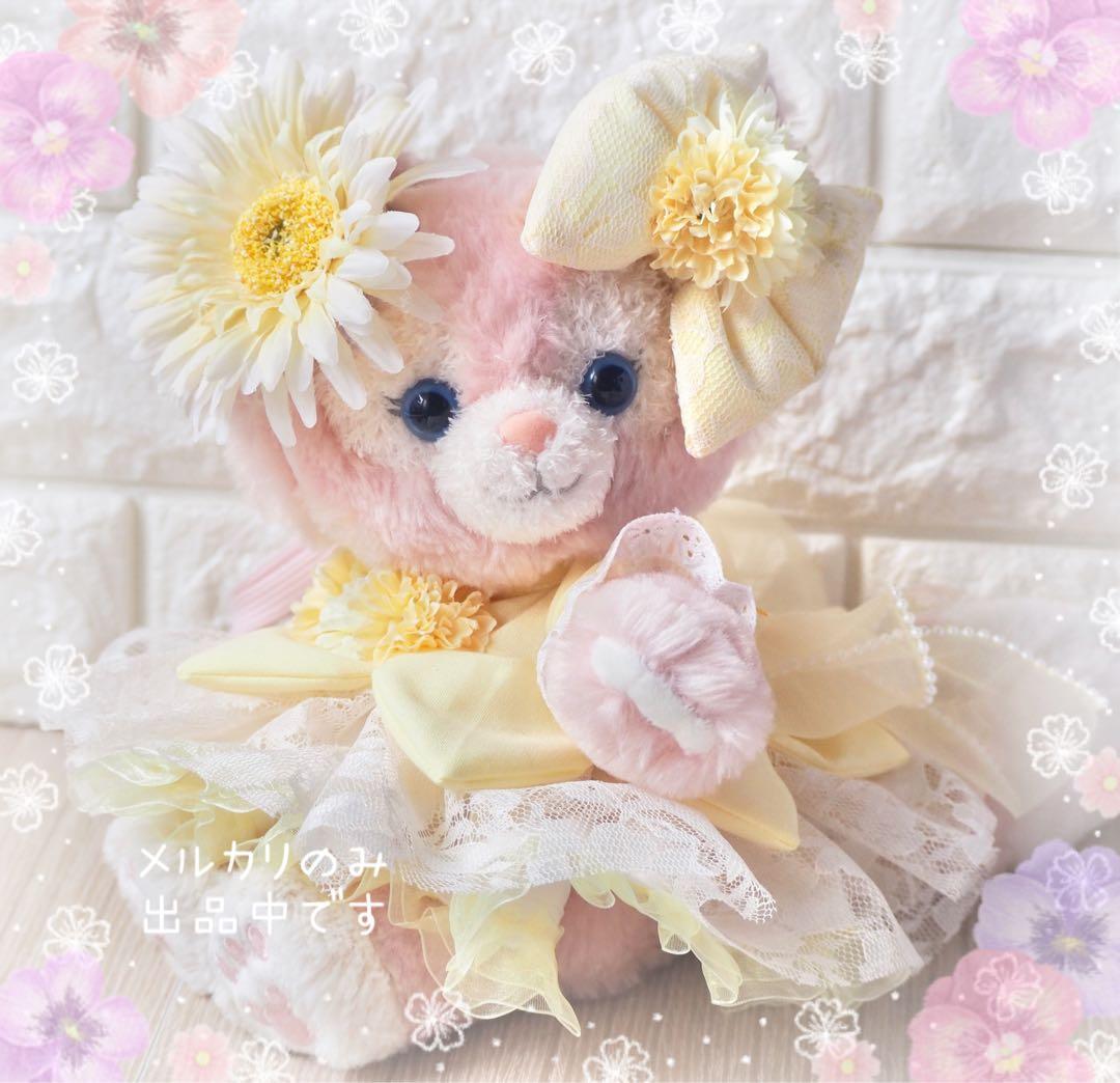 リーナベル　ショルダー　コスチューム　ハンドメイド　服　妖精　レースブルー