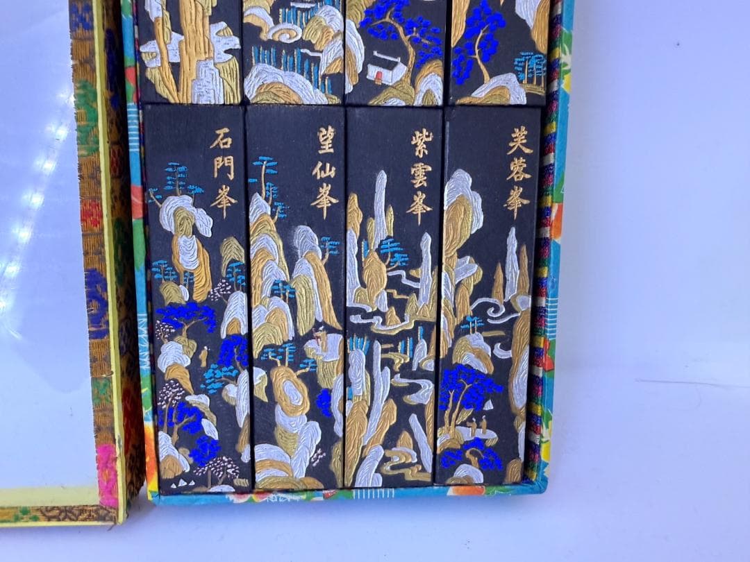 未使用 中国墨 黄山風景 8本セット 加香墨 古墨 書道 固形墨 中国美術