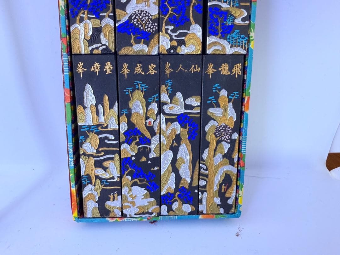 未使用 中国墨 黄山風景 8本セット 加香墨 古墨 書道 固形墨 中国美術