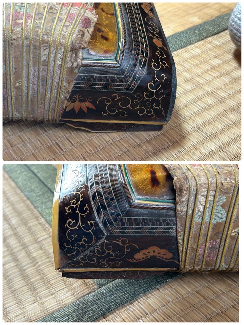 希少　琴　筝　13弦　鼈甲　蒔絵　琴柱　弦楽器　工芸品　源氏物語　ダメージ品