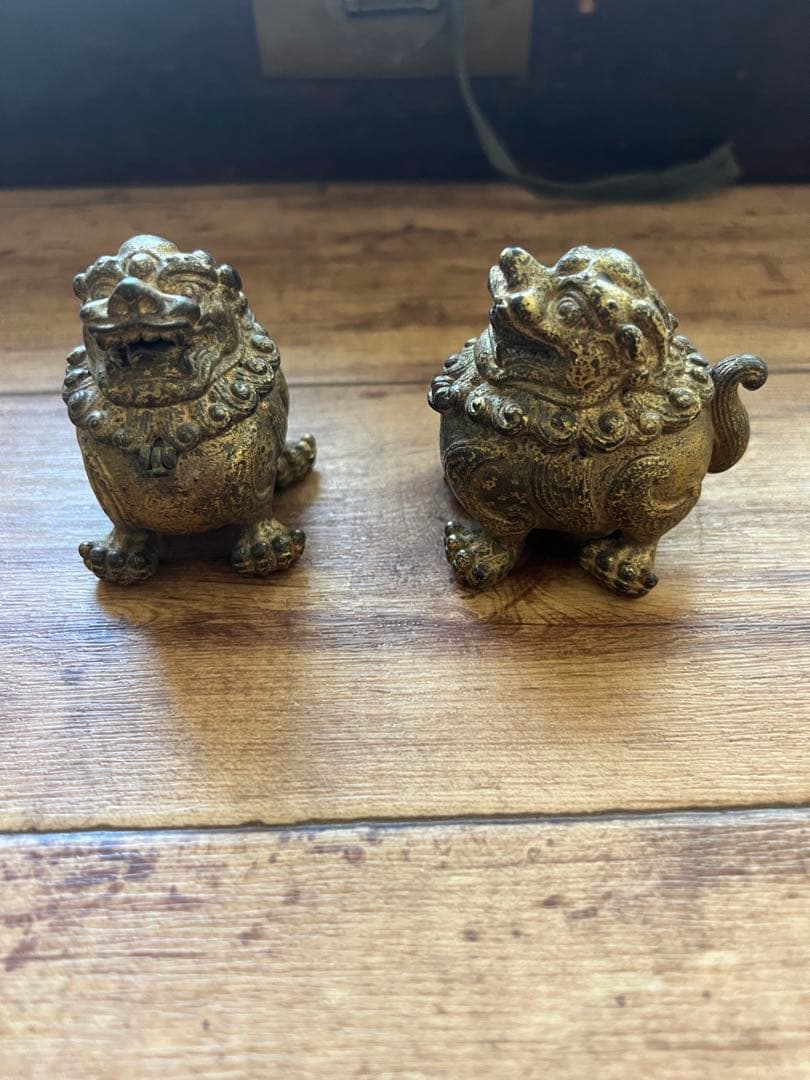 铜鎏金狮子香炉