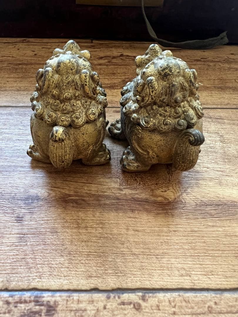 铜鎏金狮子香炉