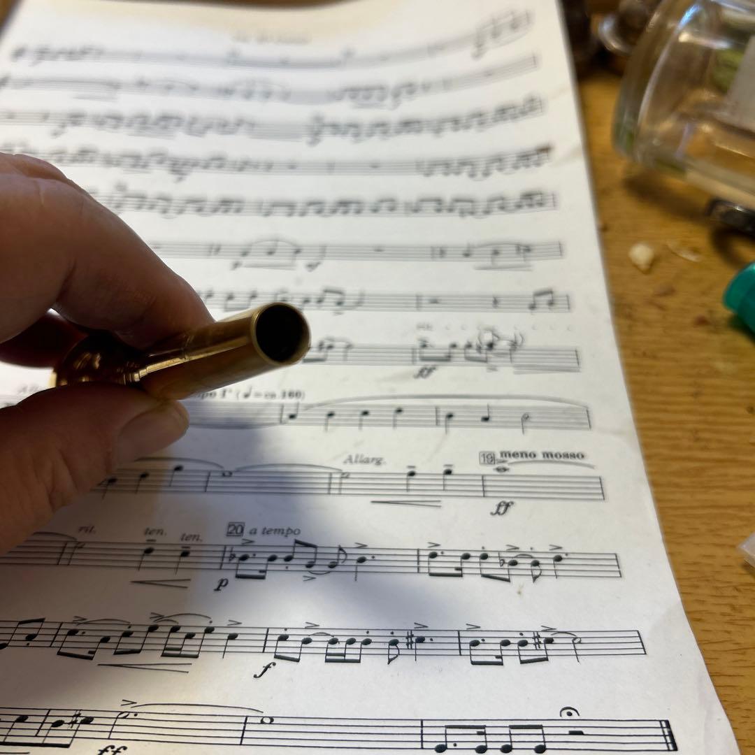 MOEさま用バック トランペットマウスピース 1 Cプロ使用改造品