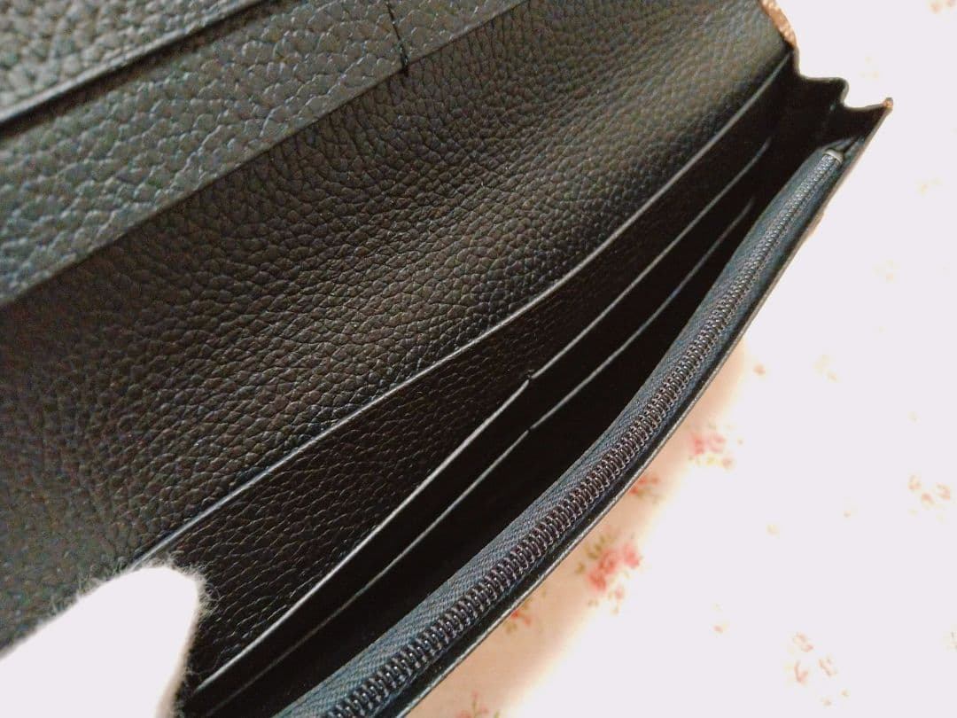 印傳屋 長財布 波うろこ柄 茶×白