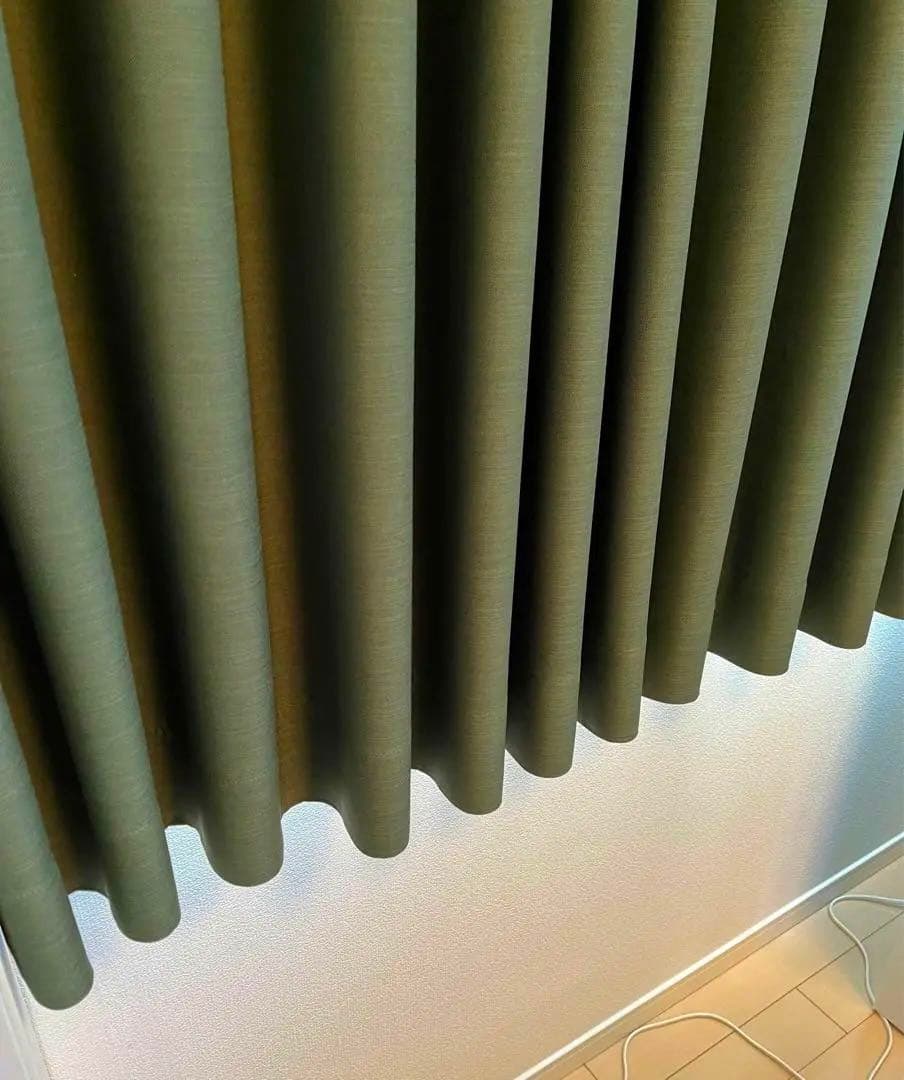 【中古美品】ドレープ＋レースカーテン　幅300×丈140（両開き、遮光1級）