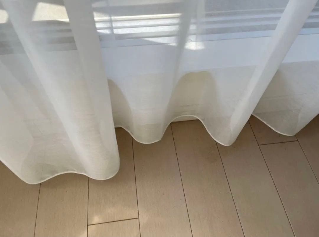 【中古美品】ドレープ＋レースカーテン　幅300×丈140（両開き、遮光1級）