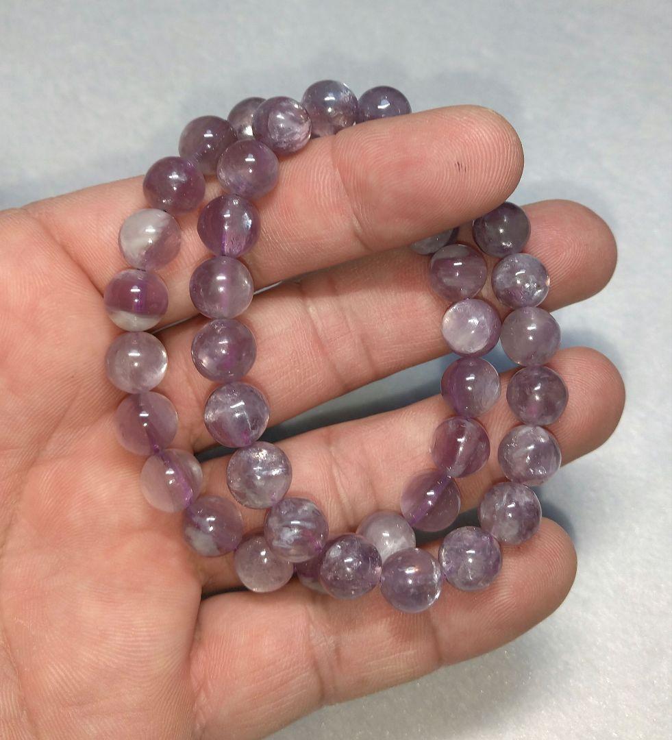【お手頃】パープルマイカインクォーツ《２本セット》ブレスレット　美品　希少